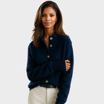 Gian | Gemütliche Strickjacke Herren mit Knopfleiste und Stehkragen