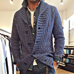 Gian | Strickjacke Herren Zopfmuster Knopfleiste