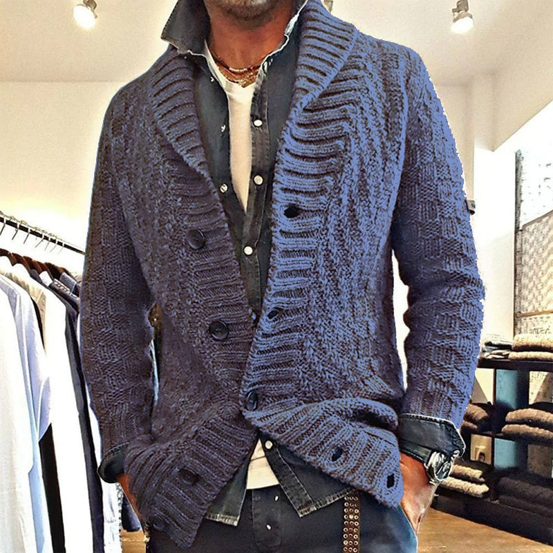 Gian | Strickjacke Herren Zopfmuster Knopfleiste