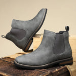 Gregor | Chelsea Boots Stiefel Herren Kunstleder Western-Stil Blockabsatz