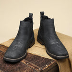 Gregor | Chelsea Boots Stiefel Herren Kunstleder Western-Stil Blockabsatz
