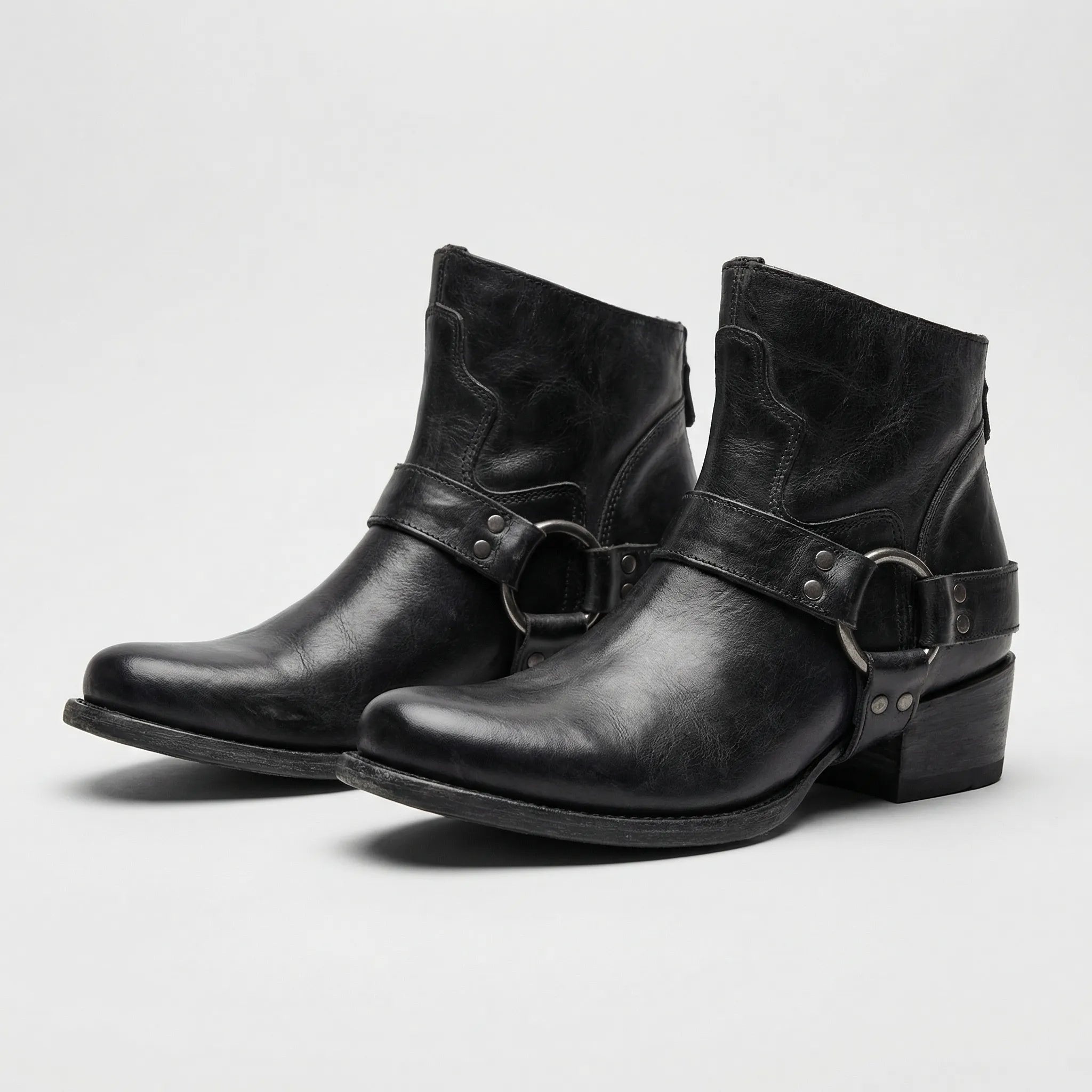Hannah | Chelsea Boots Damen Leder Blockabsatz Schnalle