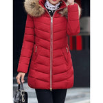 Hannah | Daunenjacke Damen mit Fellkapuze Gesteppt Winterparka