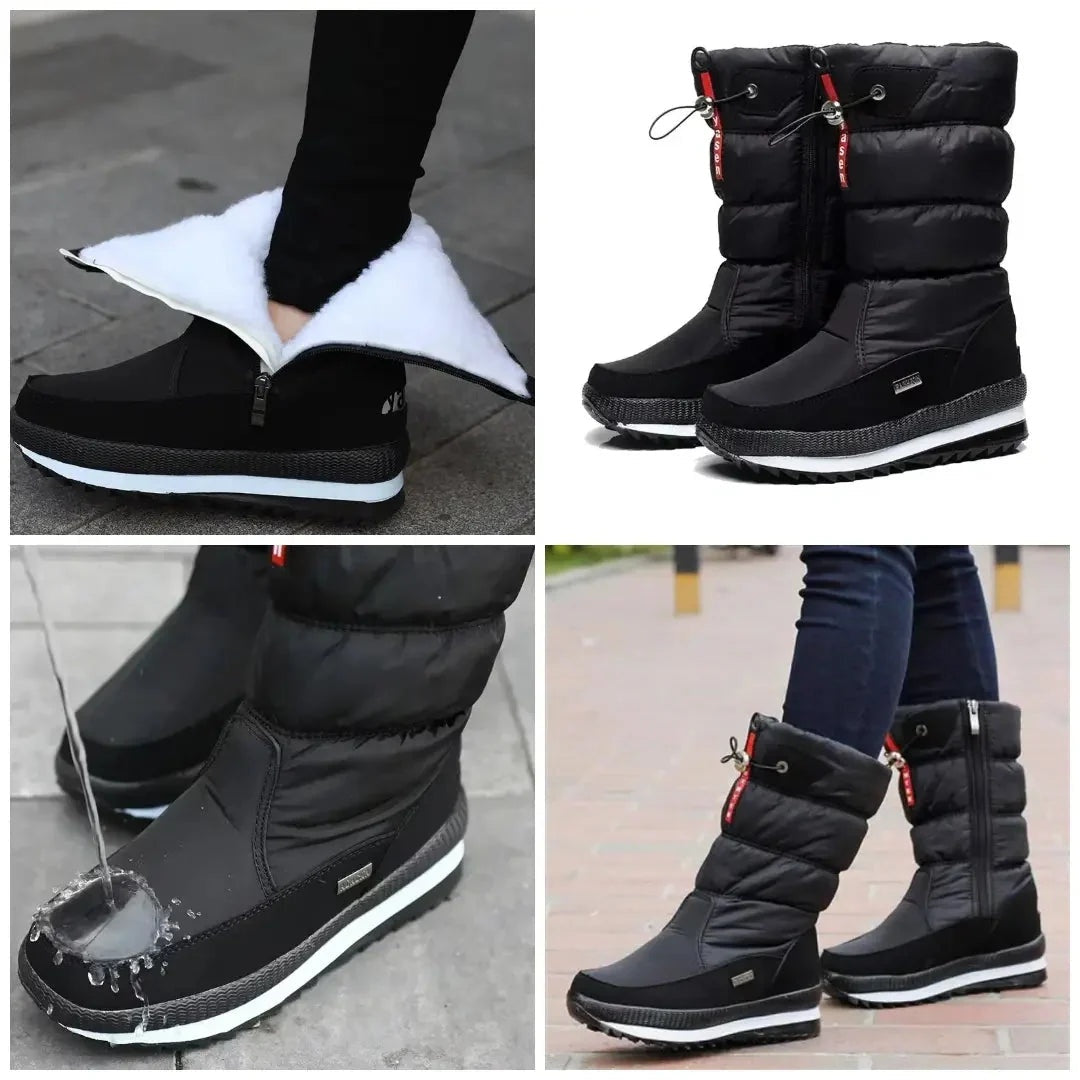 Hannah | Wasserdichte Schneestiefel Gefüttert Stiefel Damen Reissverschluss