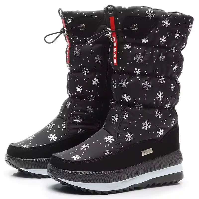 Hannah | Wasserdichte Schneestiefel Gefüttert Stiefel Damen Reissverschluss
