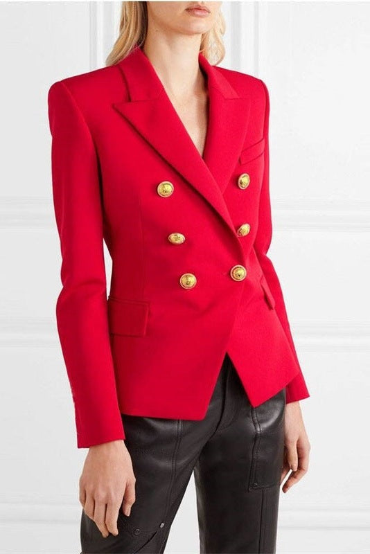 Heidi | Blazer Damen Zweireiher Goldknöpfe Tailliert