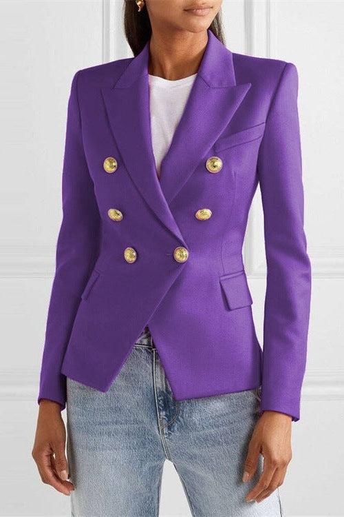 Heidi | Blazer Damen Zweireiher Goldknöpfe Tailliert