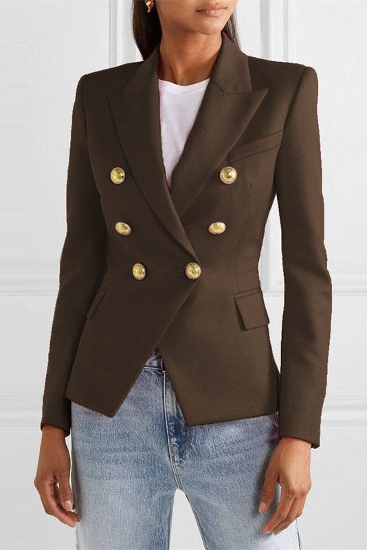 Heidi | Blazer Damen Zweireiher Goldknöpfe Tailliert