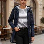 Heidi | Parka Damen mit Kapuze Wasserdicht Tailliert