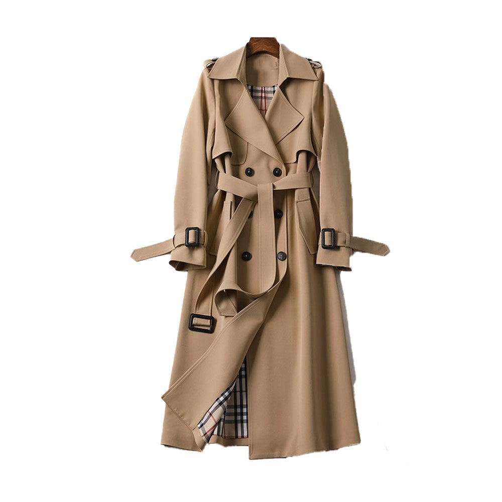 Heidi | Trenchcoat Regenmantel Damen Lang Zweireihig Gürtel