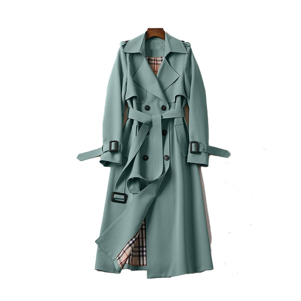 Heidi | Trenchcoat Regenmantel Damen Lang Zweireihig Gürtel
