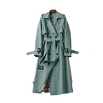 Heidi | Trenchcoat Regenmantel Damen Lang Zweireihig Gürtel