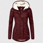 Hildegard | Jacke Damen mit Sherpa-Futter und Kapuze Gefüttert Warm