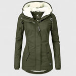 Hildegard | Jacke Damen mit Sherpa-Futter und Kapuze Gefüttert Warm