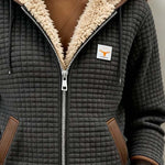 Isabelle | Fleecejacke Damen Jacke Fleece mit Kapuze Sherpa-Futter Reißverschluss