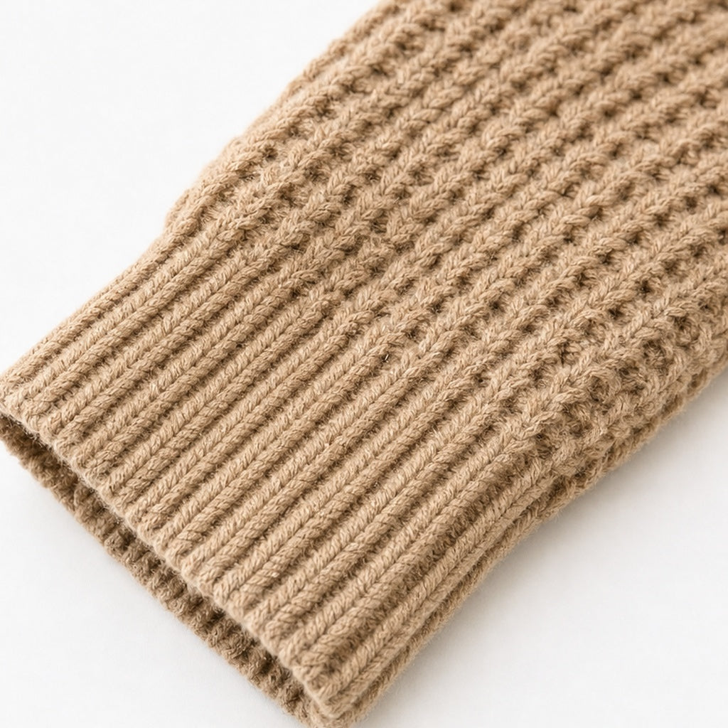 Isabelle | Grobstrick Pullover mit Schalkragen Damen Asymmetrisch