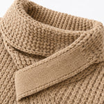 Isabelle | Grobstrick Pullover mit Schalkragen Damen Asymmetrisch