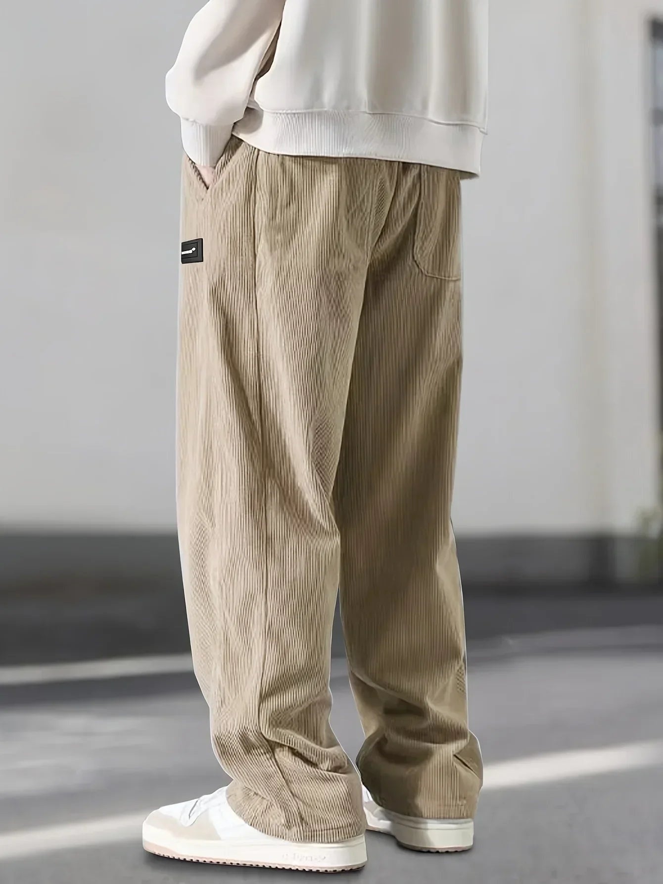 Janis | Cordhose Herren Straight Fit Elastischer Bund