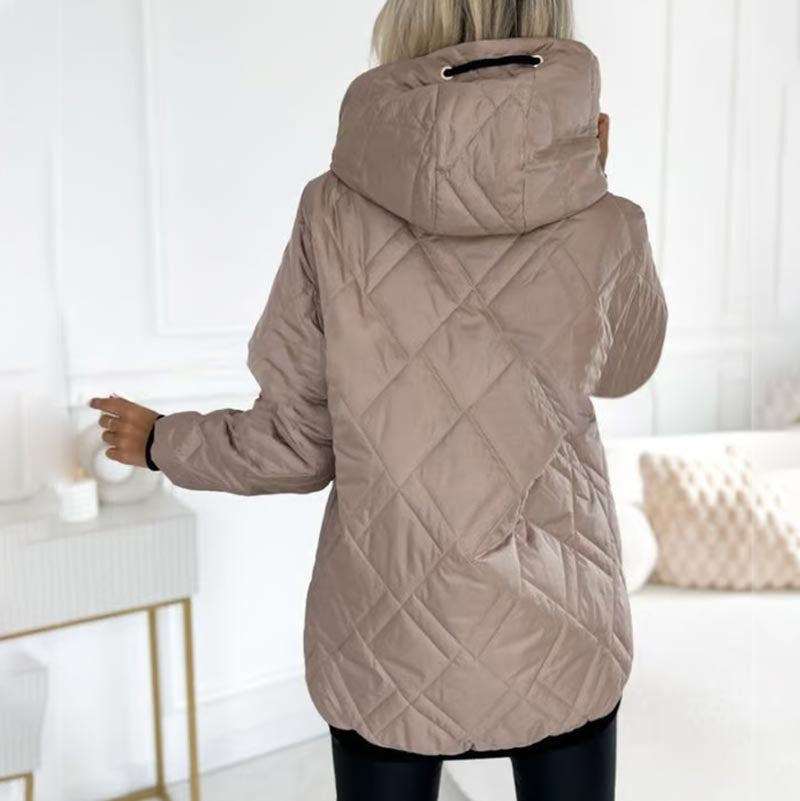 Johanna | Steppjacke mit Kapuze Damen Reissverschluss Oversized