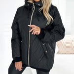 Johanna | Steppjacke mit Kapuze Damen Reissverschluss Oversized