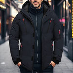 Jonas | Steppjacke mit Kapuze Herren Winterparka Stehkragen
