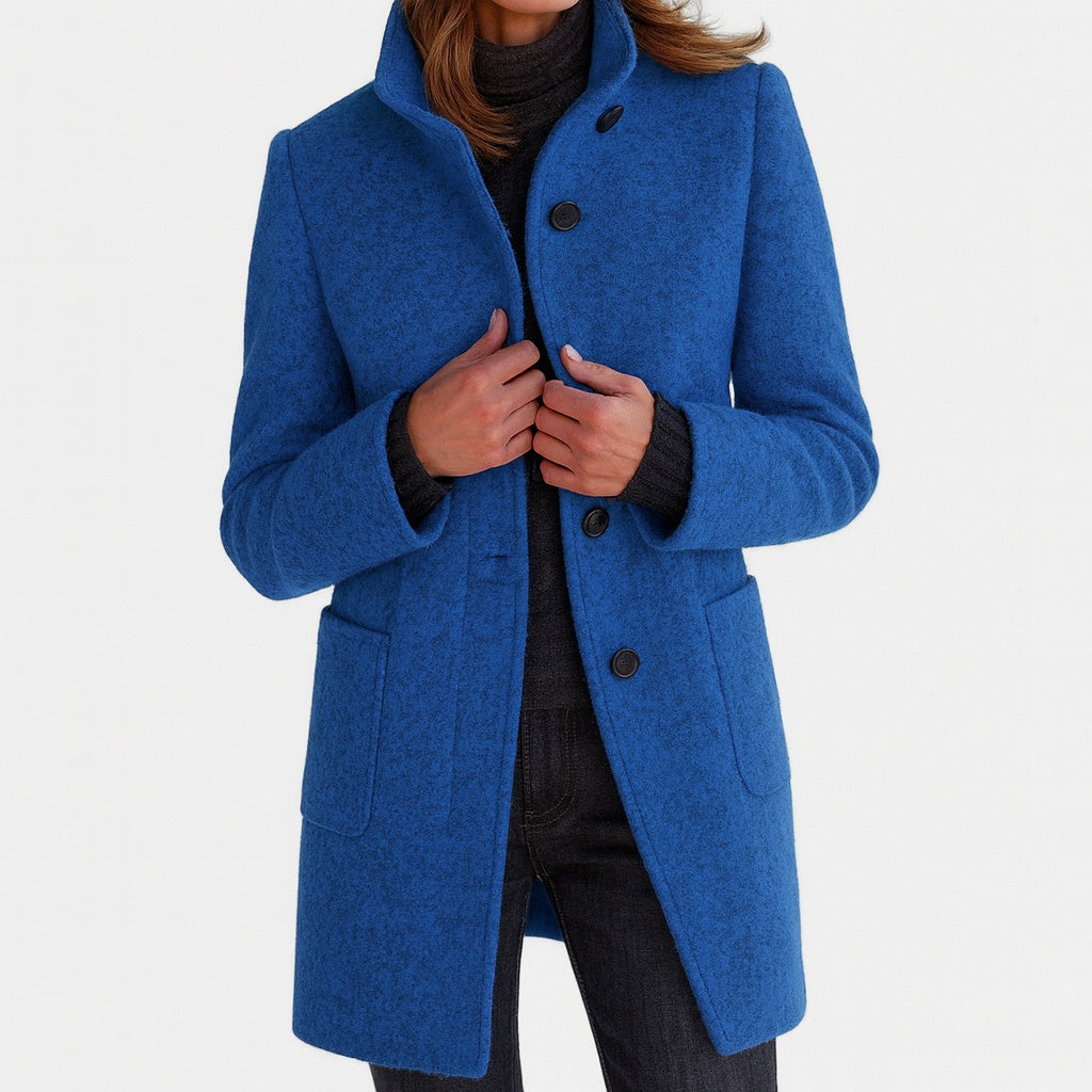 Josephine | Wollmantel Damen Stehkragen Midi