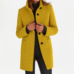 Josephine | Wollmantel Damen Stehkragen Midi