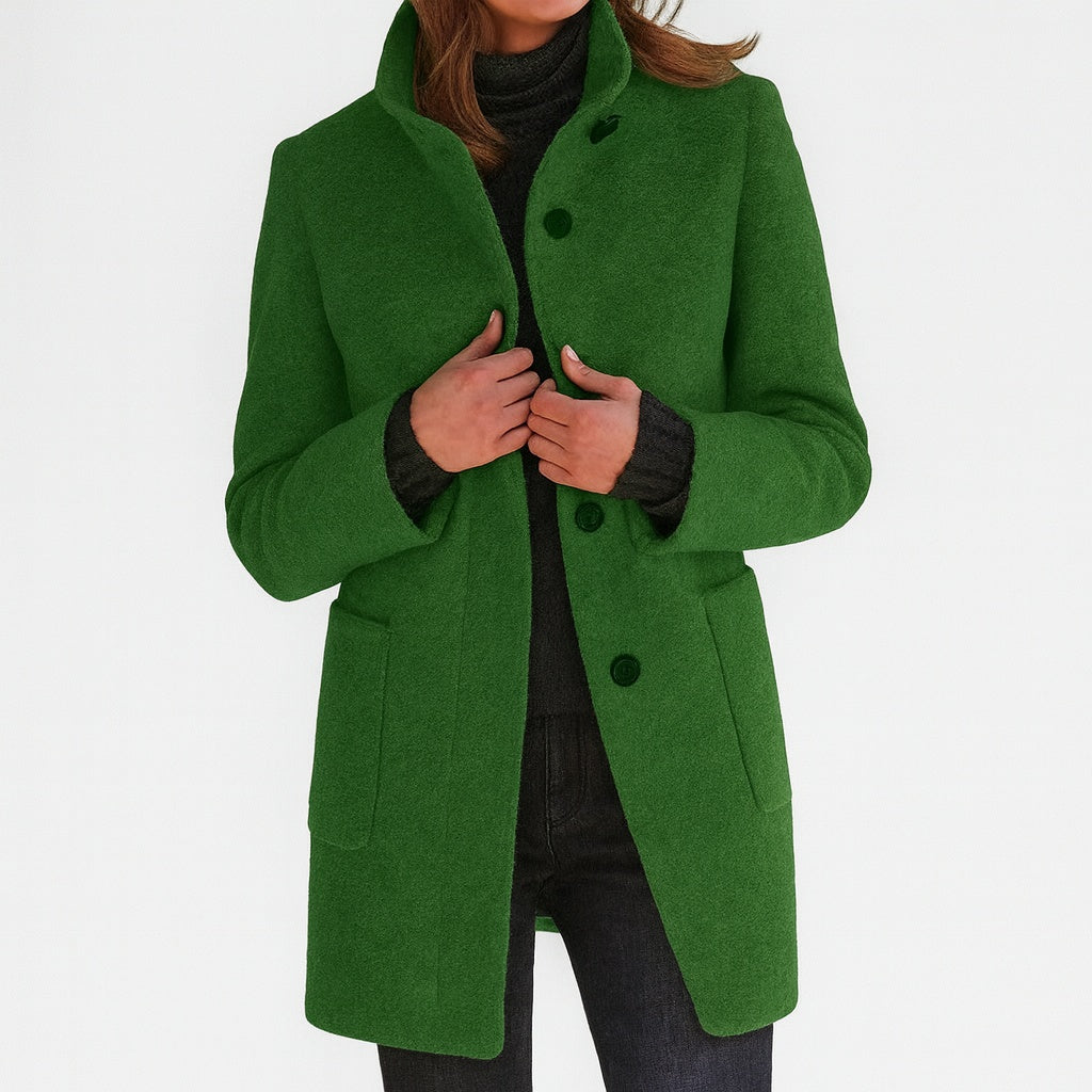 Josephine | Wollmantel Damen Stehkragen Midi
