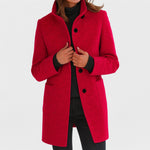 Josephine | Wollmantel Damen Stehkragen Midi