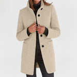 Josephine | Wollmantel Damen Stehkragen Midi