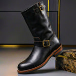 Kaspar | Engineer Stiefel Herren Echtleder Mittelhoher Schaft mit Schnallen