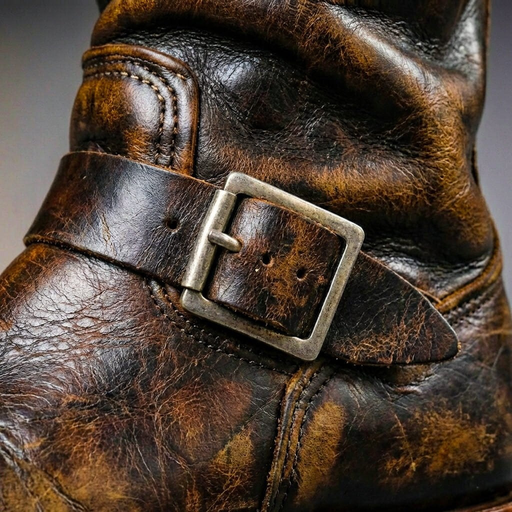 Kaspar | Engineer Stiefel Herren Echtleder Mittelhoher Schaft mit Schnallen