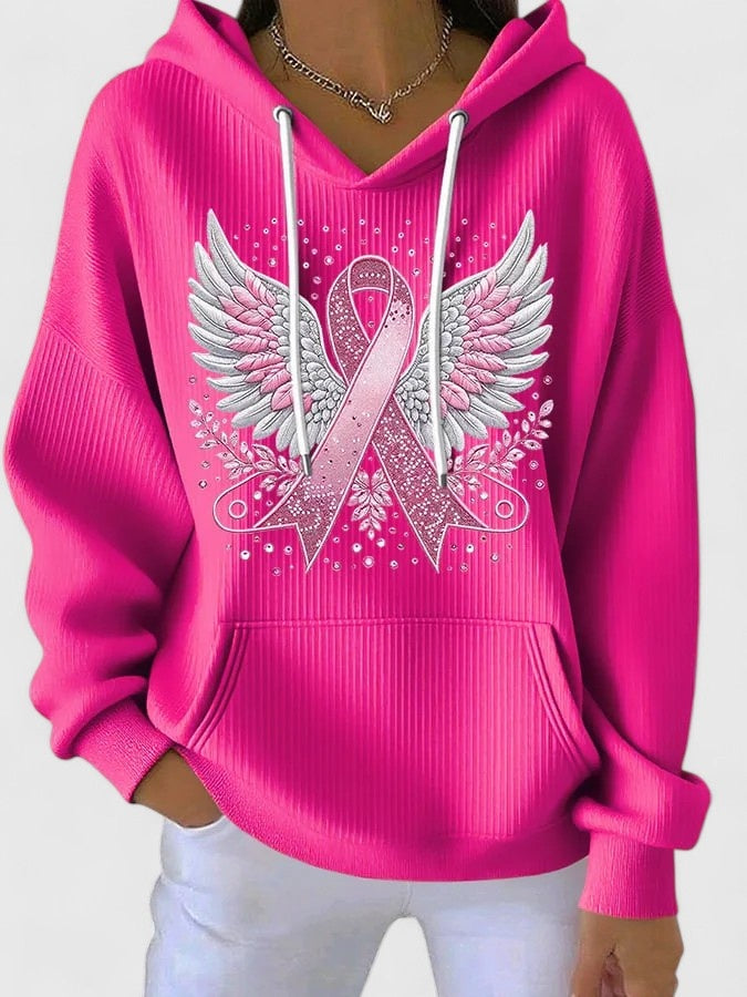 Katja | Sweatshirt Damen Kapuzenpullover mit Print Lockere Passform