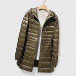 Ladina | Steppjacke mit Kapuze Damen Leicht Hüftlang
