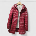 Ladina | Steppjacke mit Kapuze Damen Leicht Hüftlang