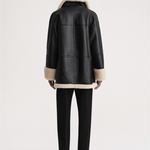 Leonie | Lammfelljacke Damen Oversize Kunstleder Teddy-Fell