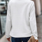 Leonie | Pullover Damen Half-Zip Strickstruktur Langarm