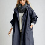 Leonie | Regenjacke Damen Lang mit Kapuze Übergroß