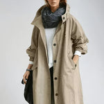 Leonie | Regenjacke Damen Lang mit Kapuze Übergroß