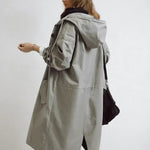Leonie | Regenjacke Damen Lang mit Kapuze Übergroß