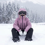 Leonie | Ski- und Snowboardjacke Damen mit Kapuze Reissverschlusstaschen