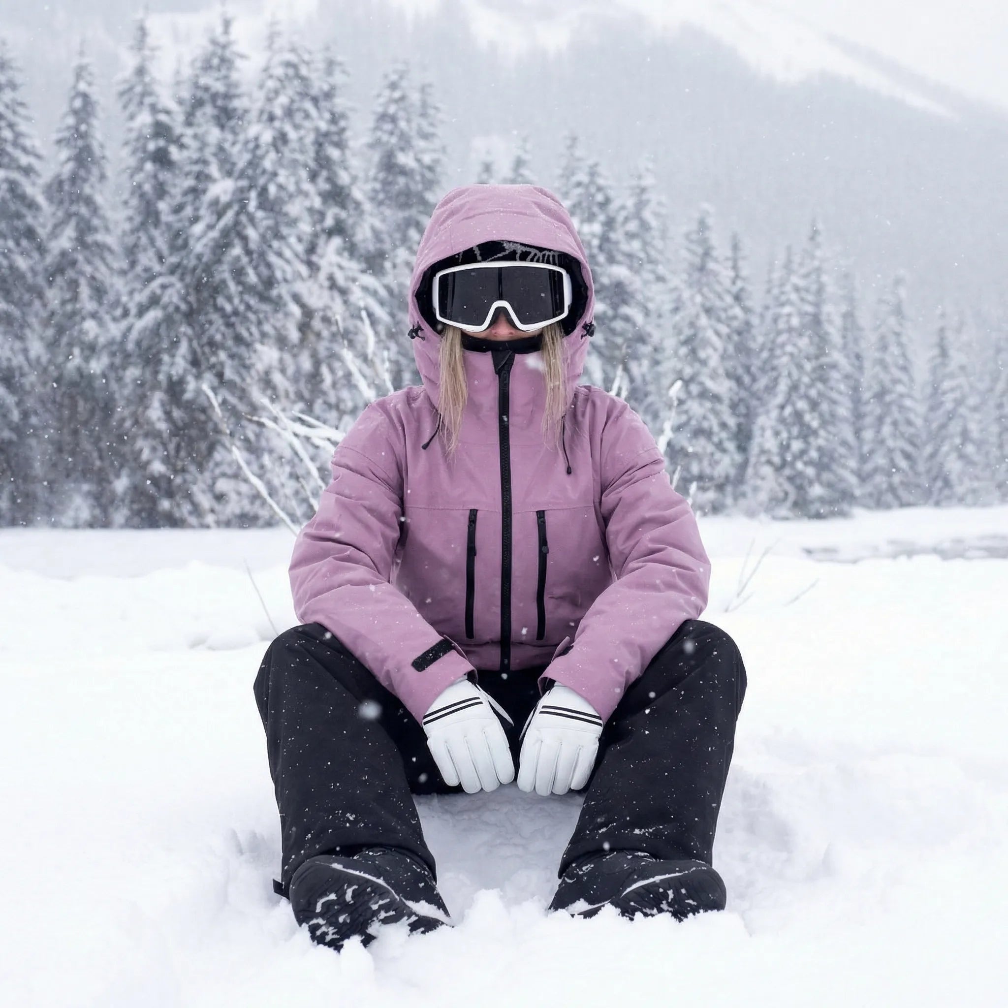 Leonie | Ski- und Snowboardjacke Damen mit Kapuze Reissverschlusstaschen
