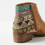 Leonie | Stiefeletten Damen Boho Bestickt Blockabsatz