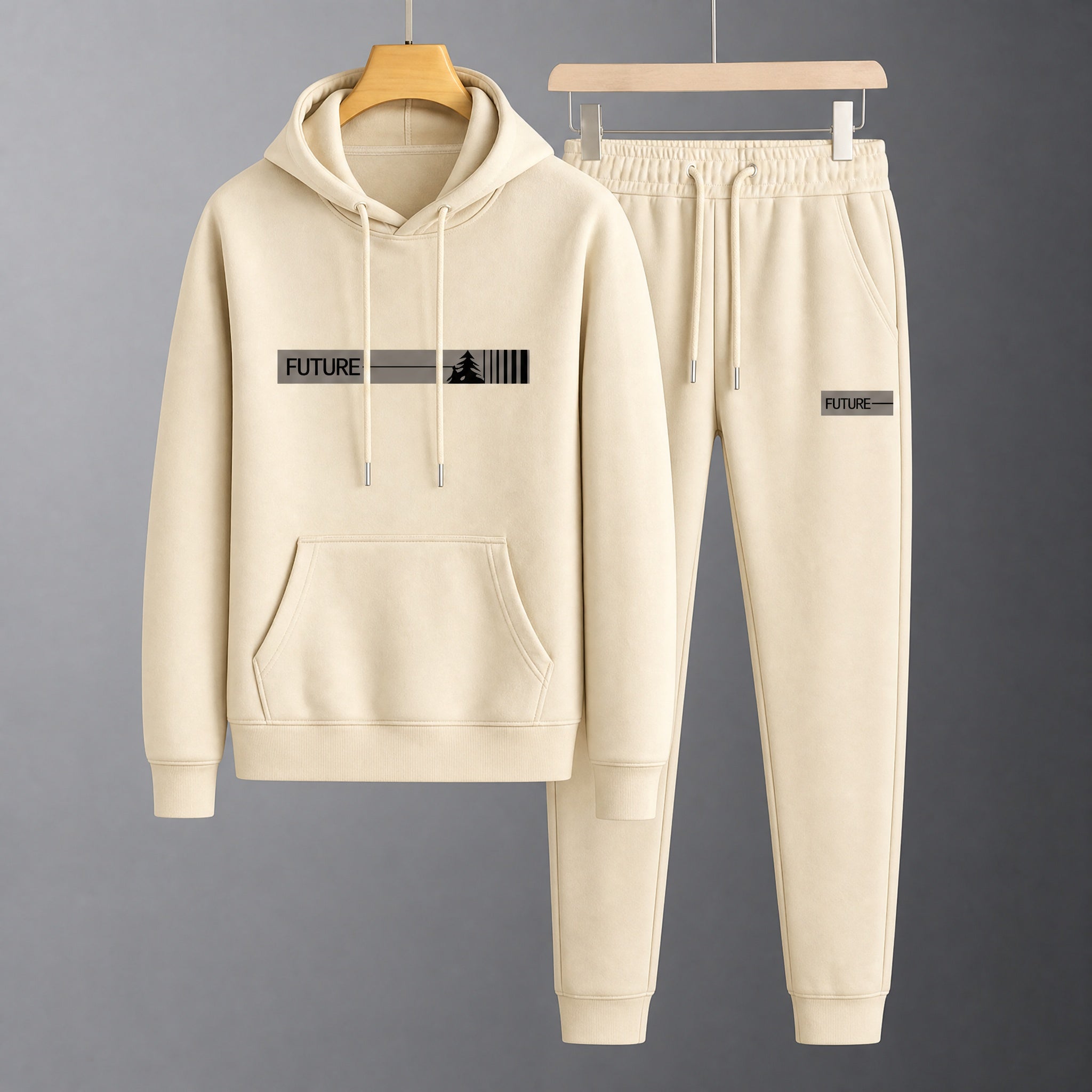 Leonie | Trainingsanzug Herren Hoodie Set mit Jogginghose Aufdruck