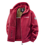 Levin | Fleecejacke mit Kapuze Herren Thermofutter Reissverschluss