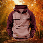 Levin | Hoodie Herren Half-Zip mit Kapuze Tactical