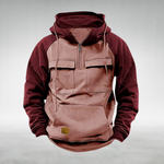 Levin | Hoodie Herren Half-Zip mit Kapuze Tactical