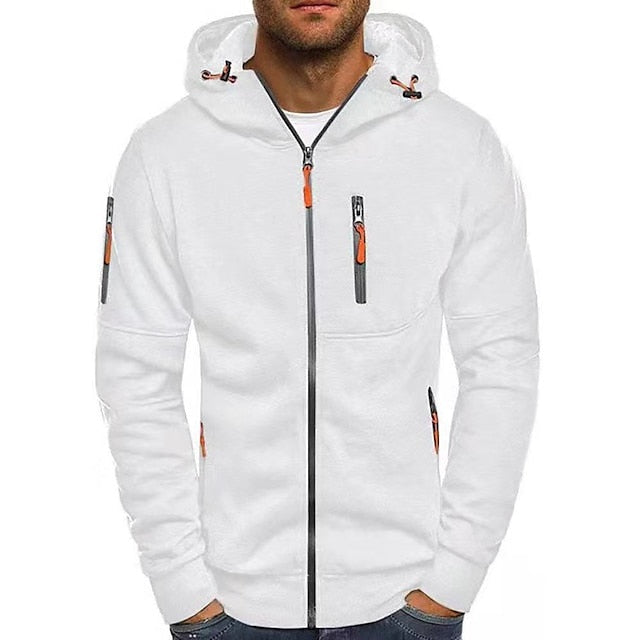 Levin | Hoodie Herren mit Kapuze und Reissverschluss Mehrfachtaschen