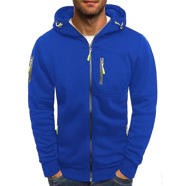 Levin | Hoodie Herren mit Kapuze und Reissverschluss Mehrfachtaschen