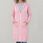 Liselotte | Langer Hoodie Damen mit Reißverschluss und Kapuze